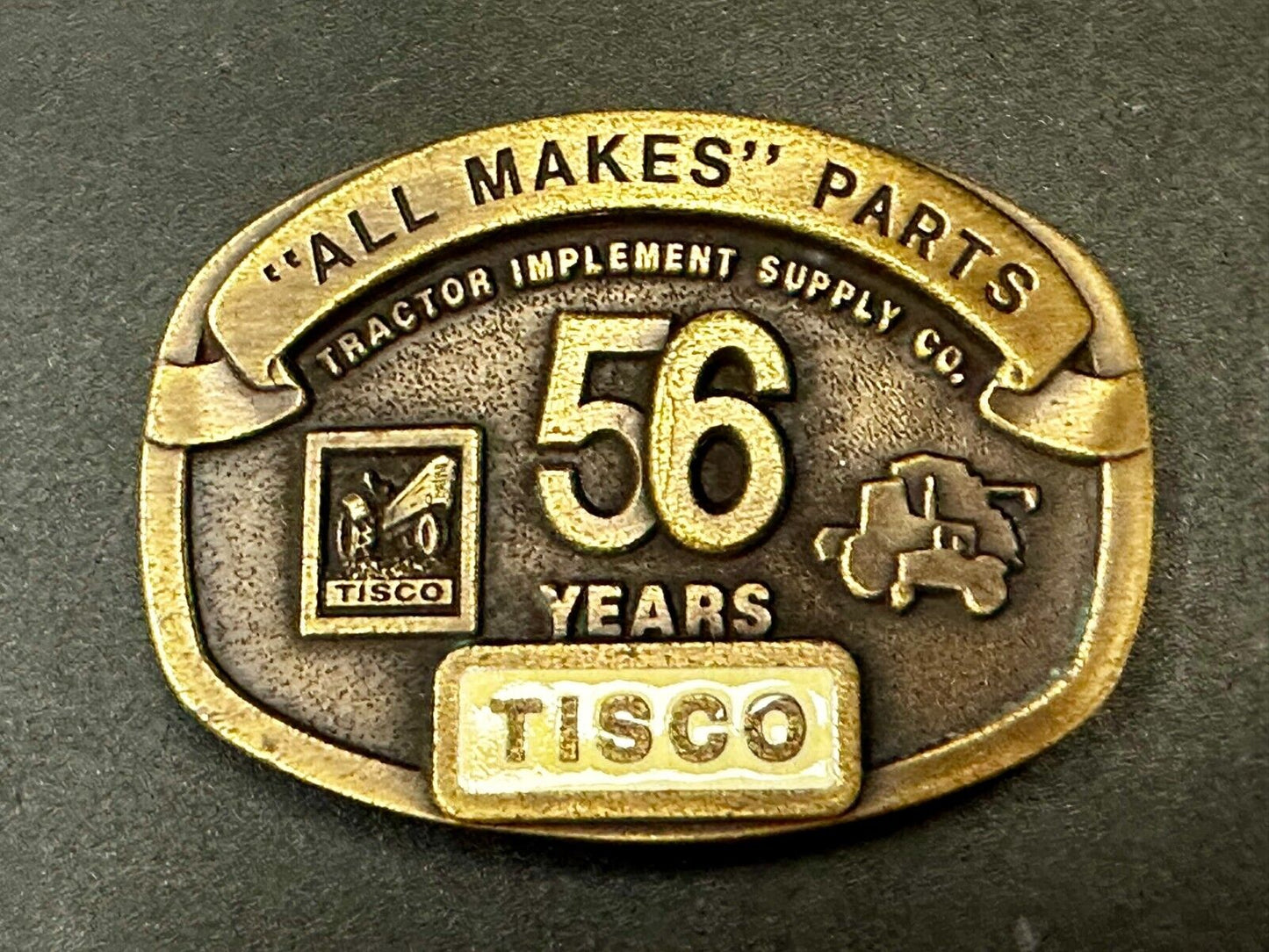 56 Years TISCO Tractor Implement Supply company NOS Belt Buckle by Speccast
