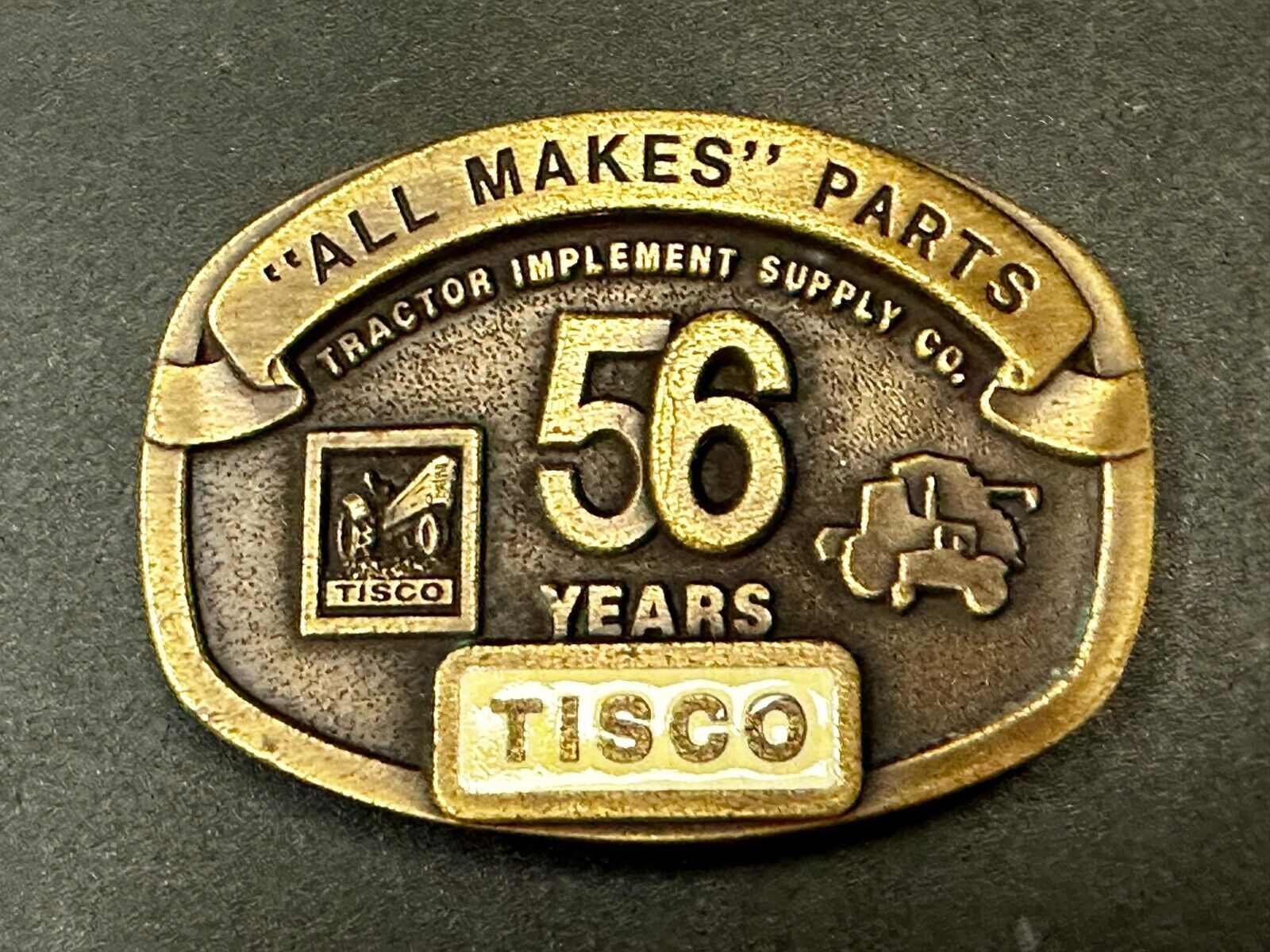 56 Years TISCO Tractor Implement Supply company NOS Belt Buckle by Speccast