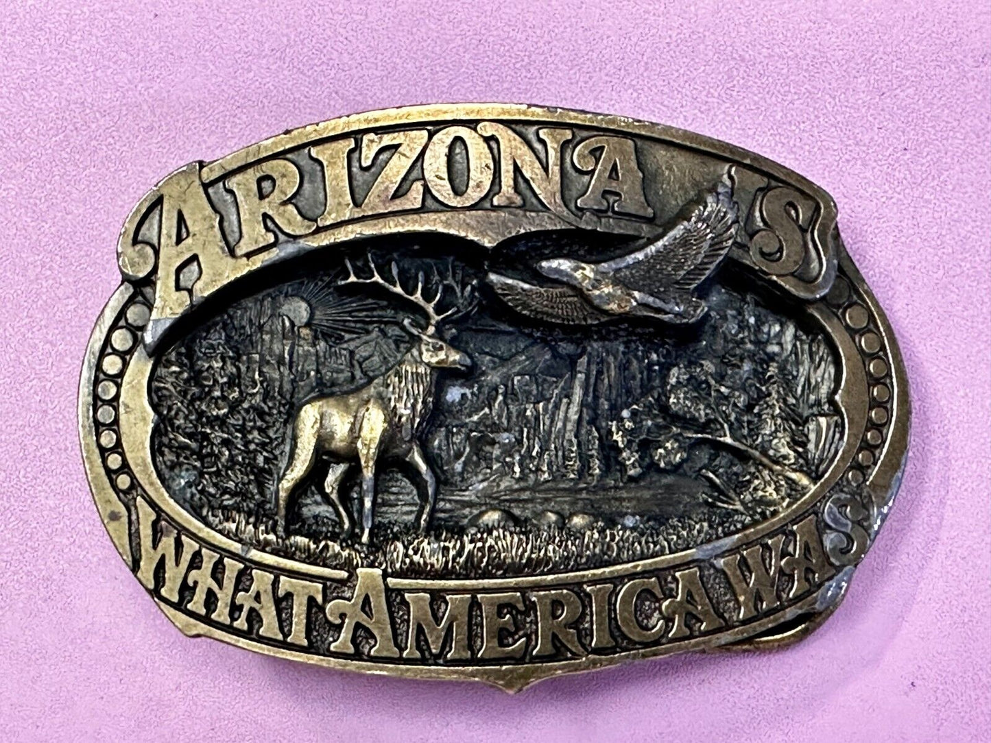 Arizona Is What America Was Wildlife Scenery 1989 The Great American Belt Buckle