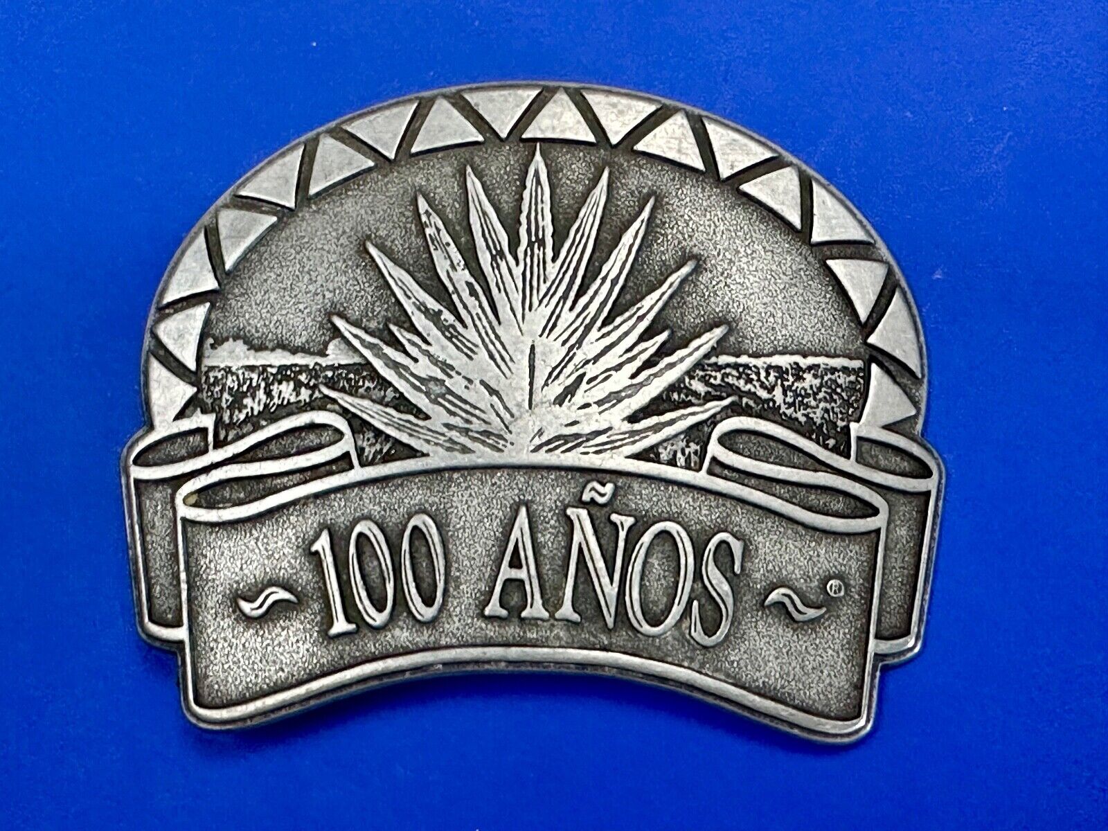 Tequila Brand  100 Anos curved Vintage Adverting Belt Buckle