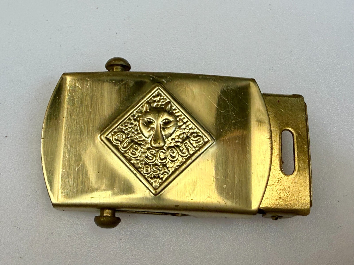 Vintage Cub Scouts Uniform BSA Replacement Solid Brass Belt Buckle