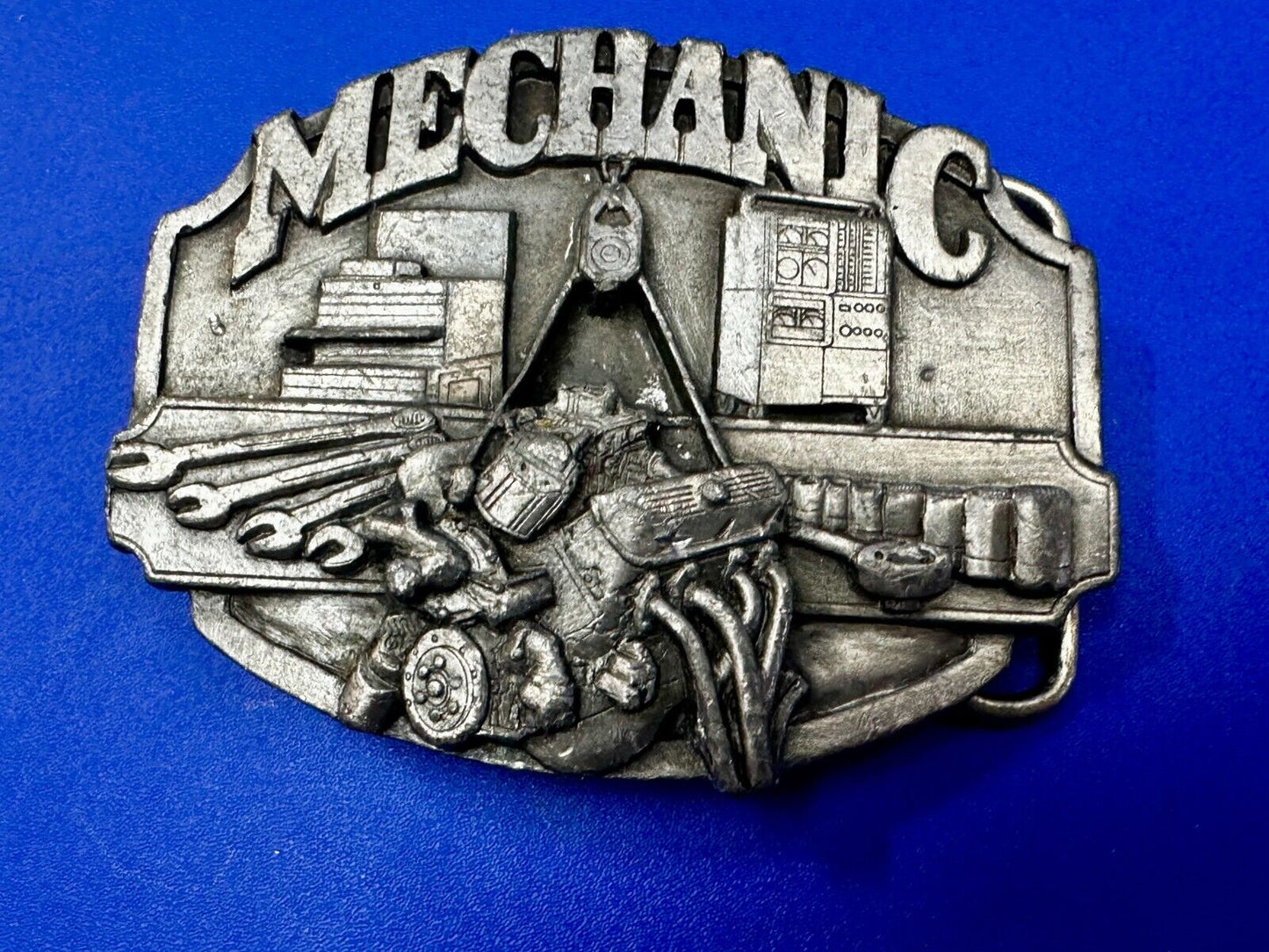 Auto Car Truck Mechanic Wrencher Garage Shop Owner Vintage Siskiyou Belt Buckle