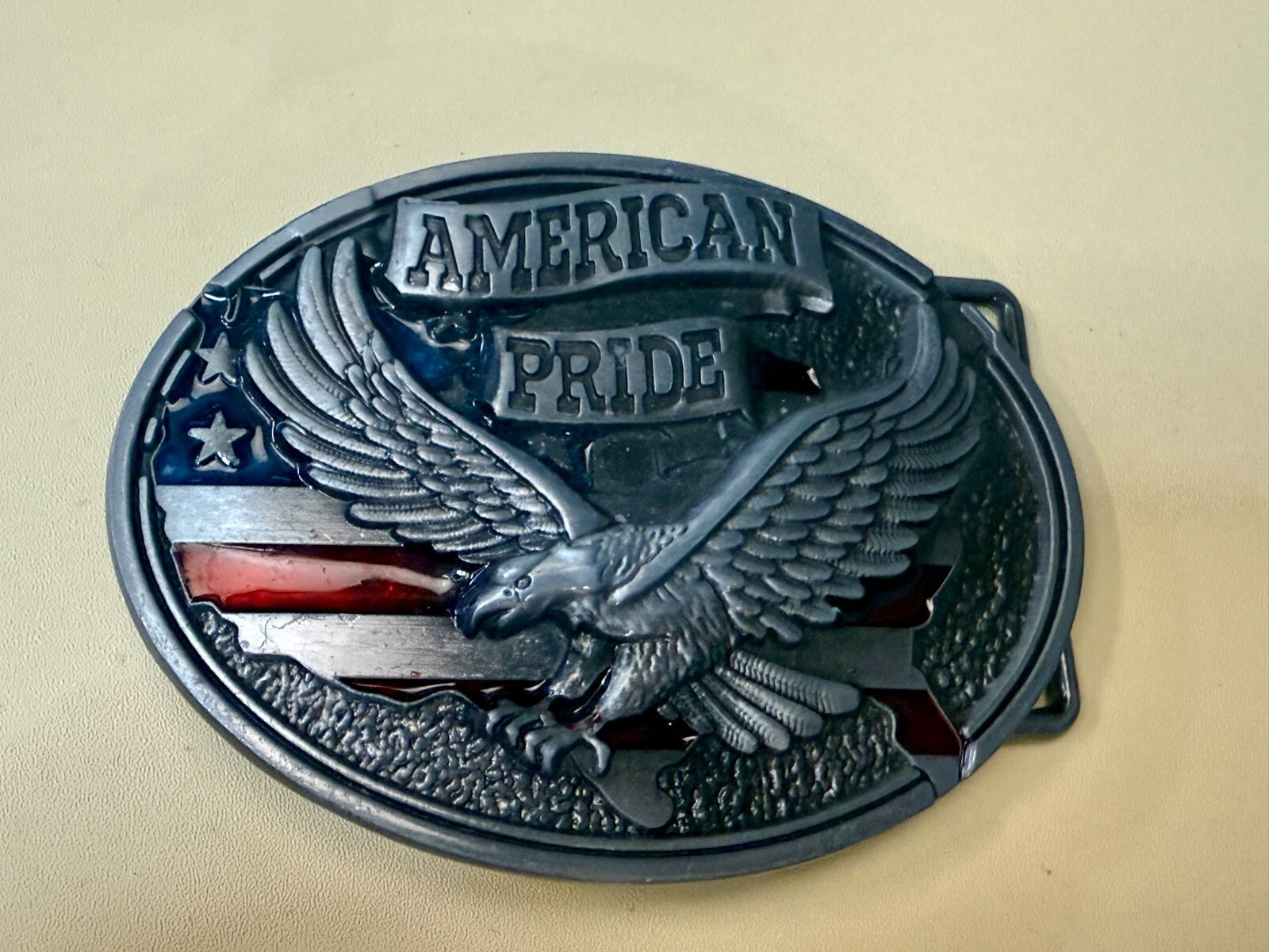 American Pride - Patriotic USA United States Flag and Eagle Belt Buckle