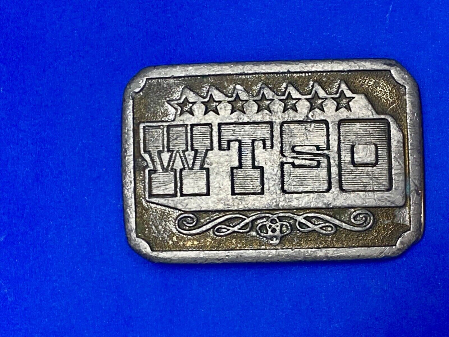 Vintage 1975 WTSO Wyoming Studio Art Works James Lind Creation Belt Buckle
