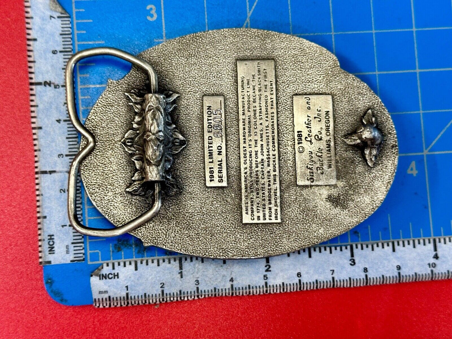 Ames Tools Co America's oldest! since 1774 Vintage 1981 belt buckle