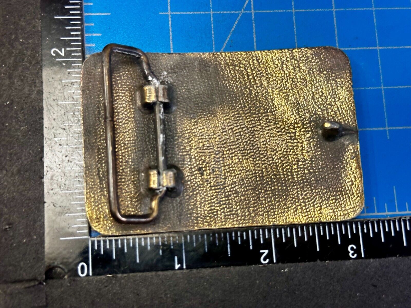 TOUGHSKINS JEANS Company Advertisement Brass Tone Vintage Belt Buckle
