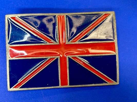 United Kingdom Union Jack UK British Britain Flag Vintage Mobtown Belt Buckle