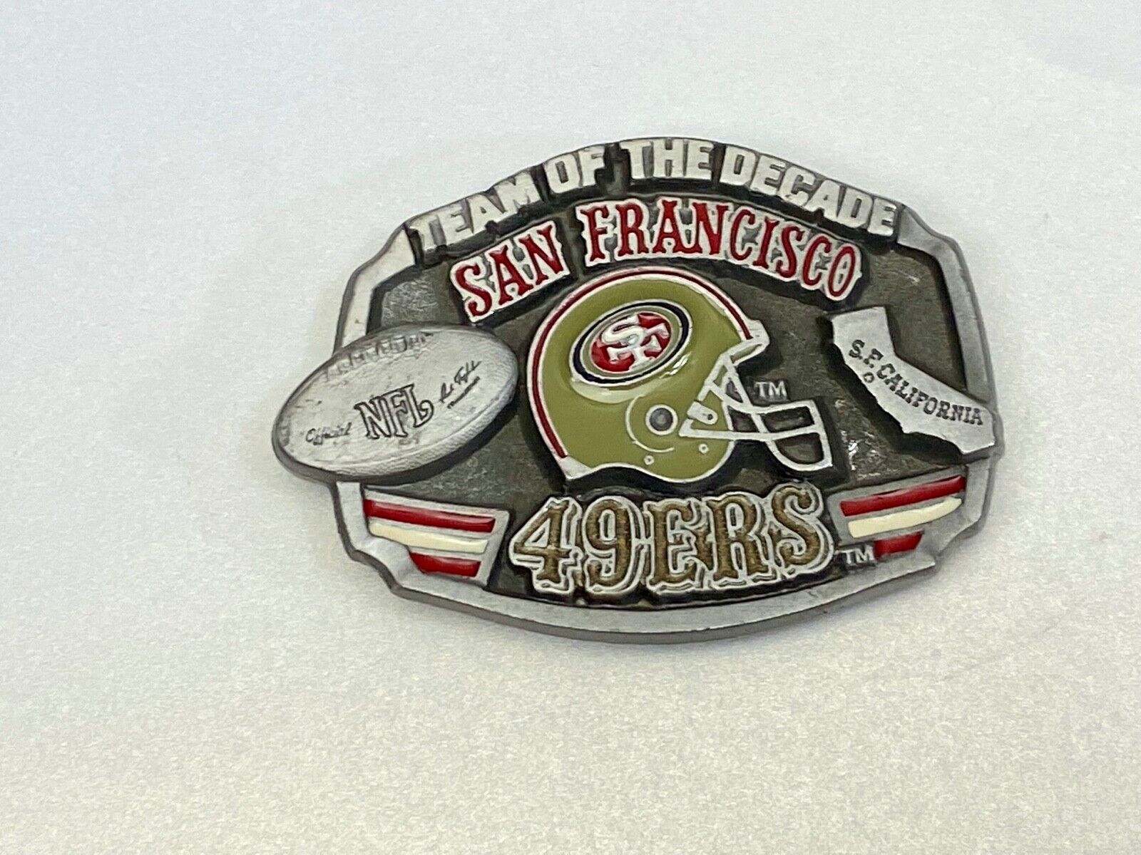 90s Vintage San Francisco 49ers Team of the Decade 1990 Belt Buckle Only 10,000