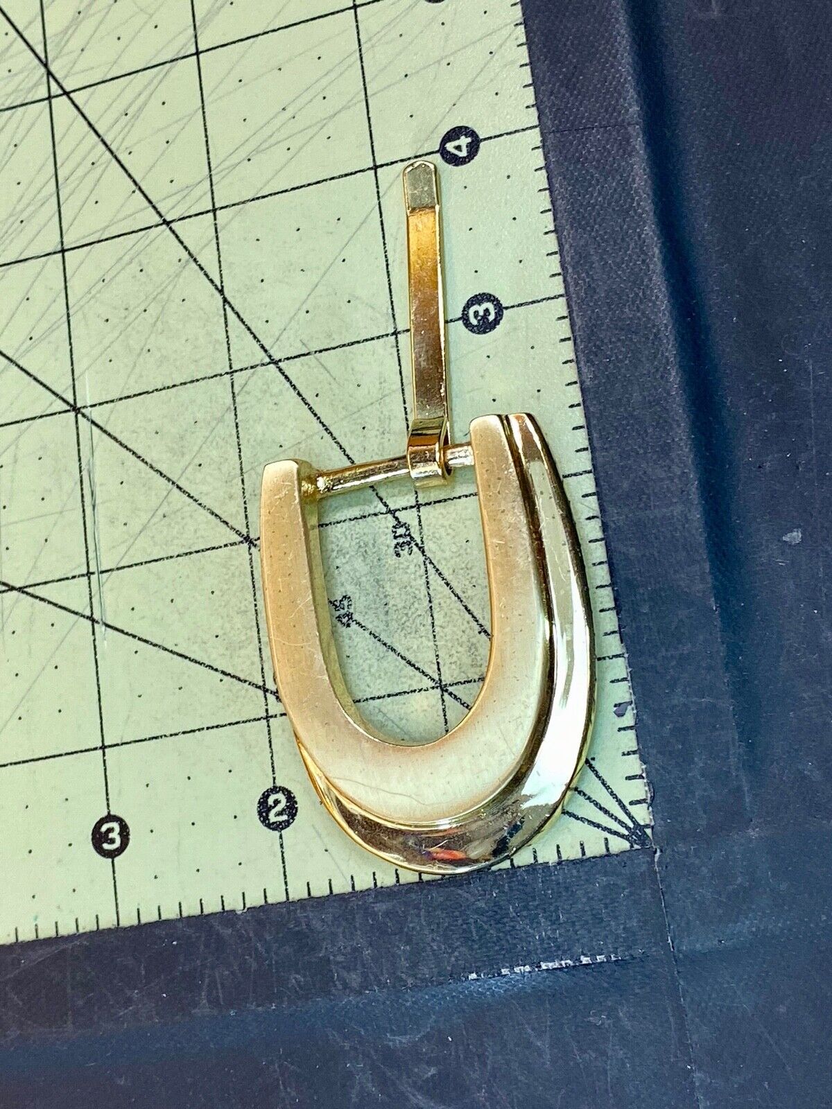 Vintage liz Claiborne stamped gold tone  belt buckle