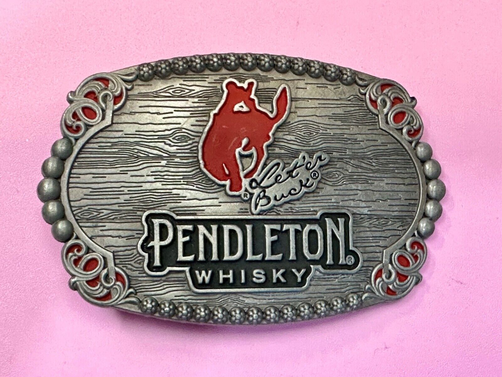 2023 Pendleton Whisky Let'er Buck Montana Silversmith Rodeo Cowboys Belt Buckle