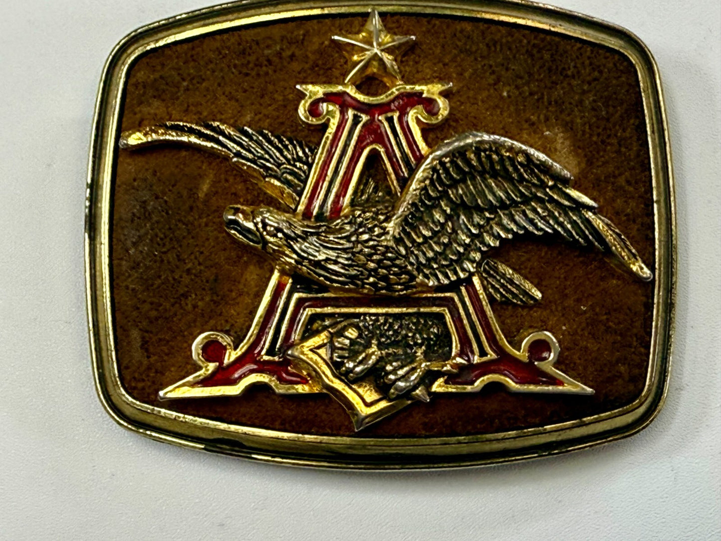 Anheuser Busch Beer Logo Promotional Vintage 1979 Raintree Belt Buckle