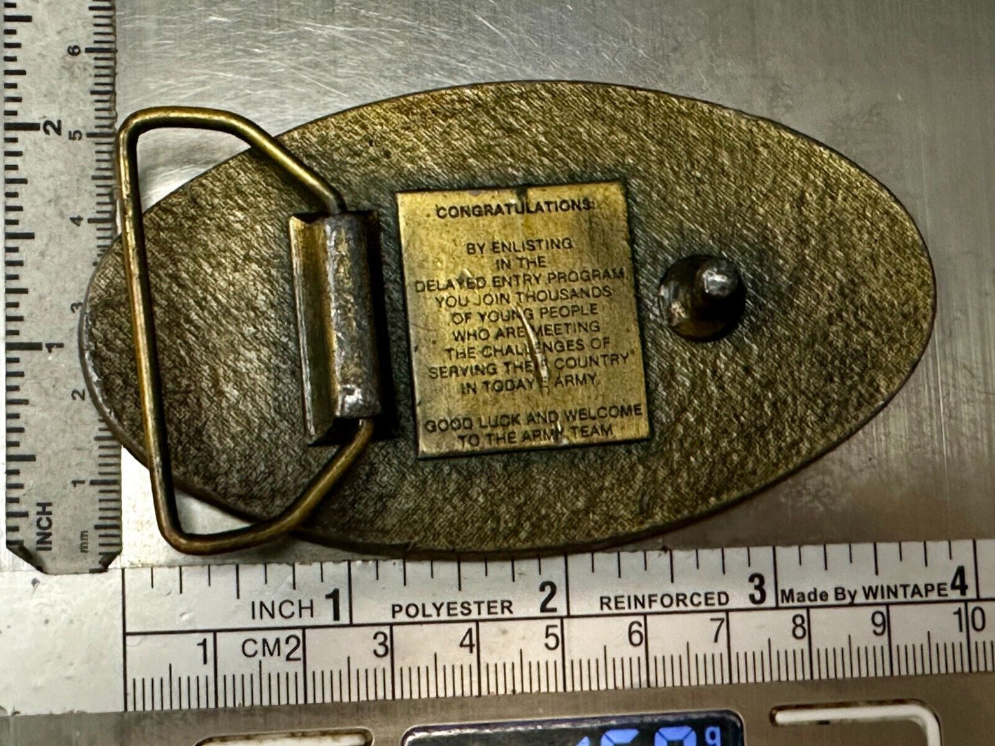 US Army Enlisted to Delayed Entry Program United Staes Military Belt Buckle