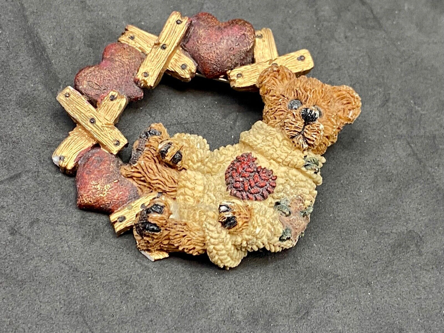 Valentines Day? X Heart X Heart Brooch Pin From Boyds Bears & Friends