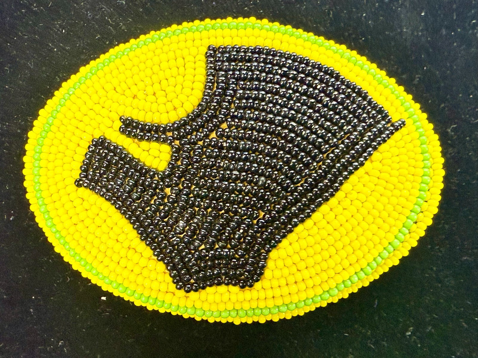 Bead Native American Indian Artisan Made Vintage  Belt Buckle