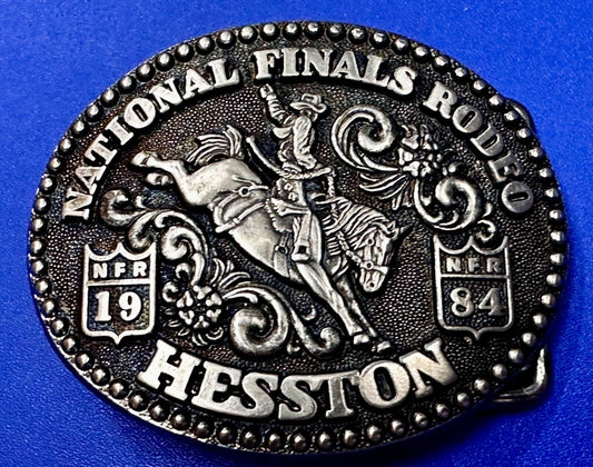 1984 Hesston NFR National Finals Rodeo YOUTH SIZE Western Collectors Belt Buckle