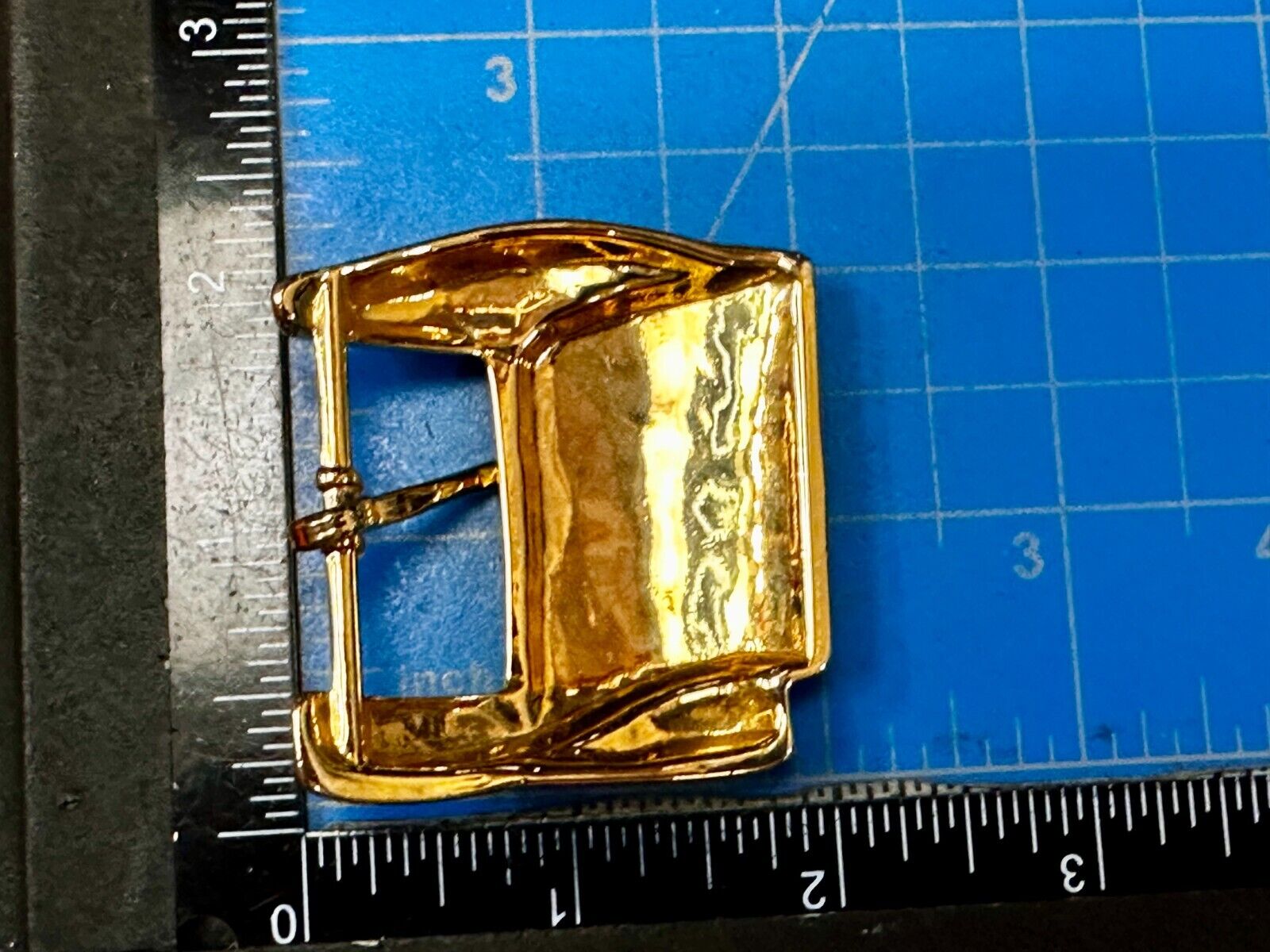Unique Shaped Raised Gold Color Replacement Belt Buckle