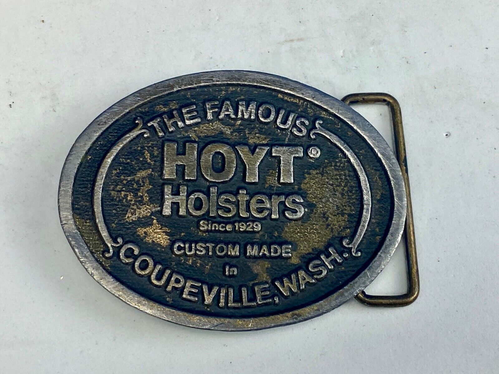 Vintage Hoyt Gun Holsters Coupville Washington Belt Buckle