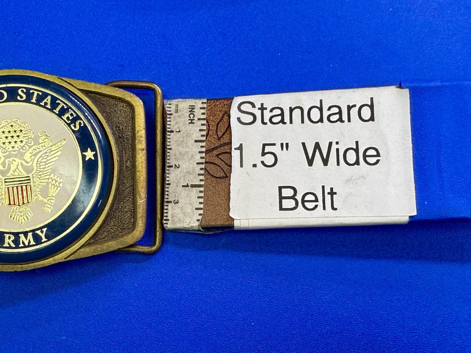 United States Army Armed Forces Commemorative Brass Tone Vintage Belt Buckle