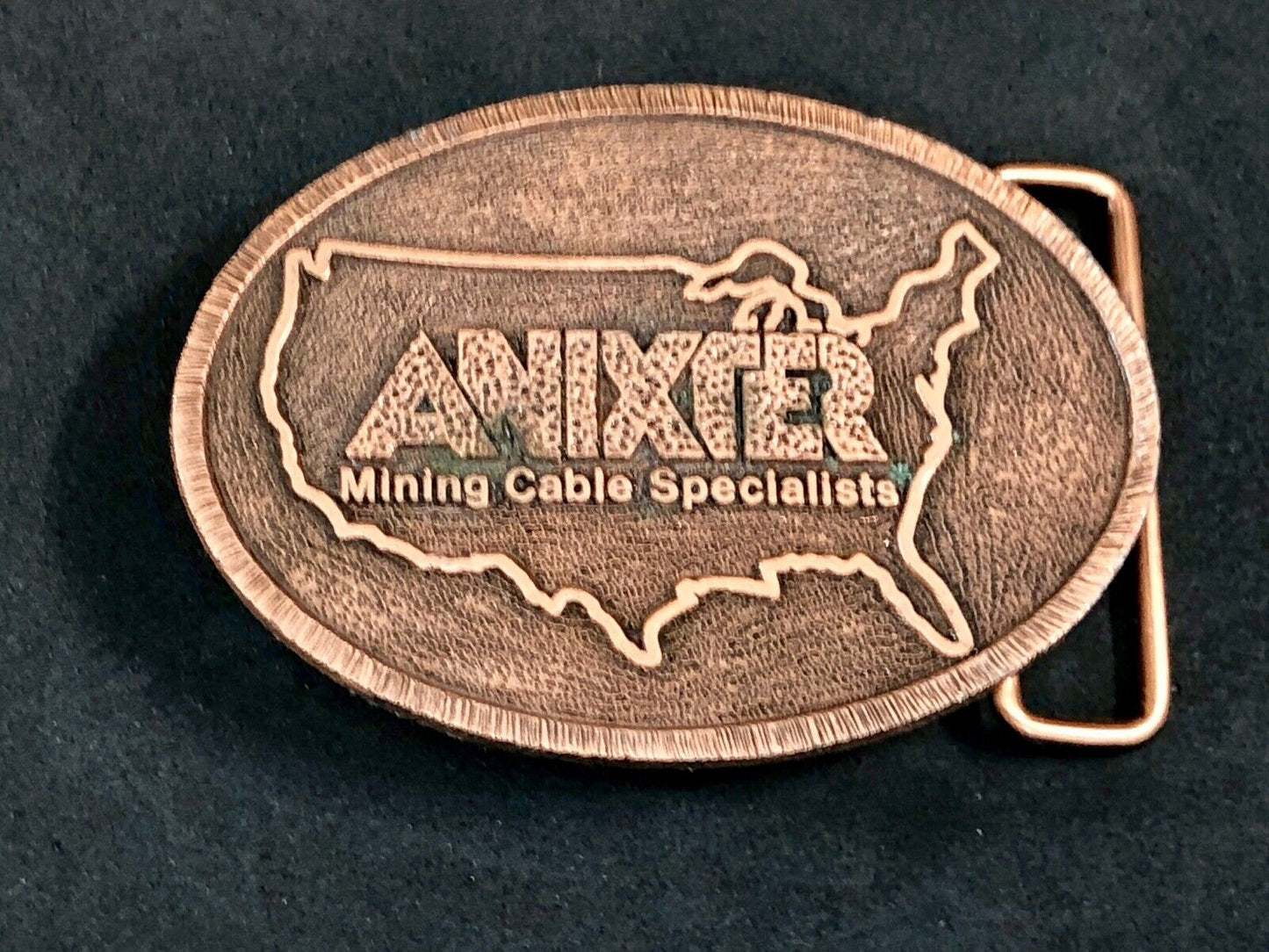 Anixter Mining Cable Specialists company promotional belt buckle by Hit Line 