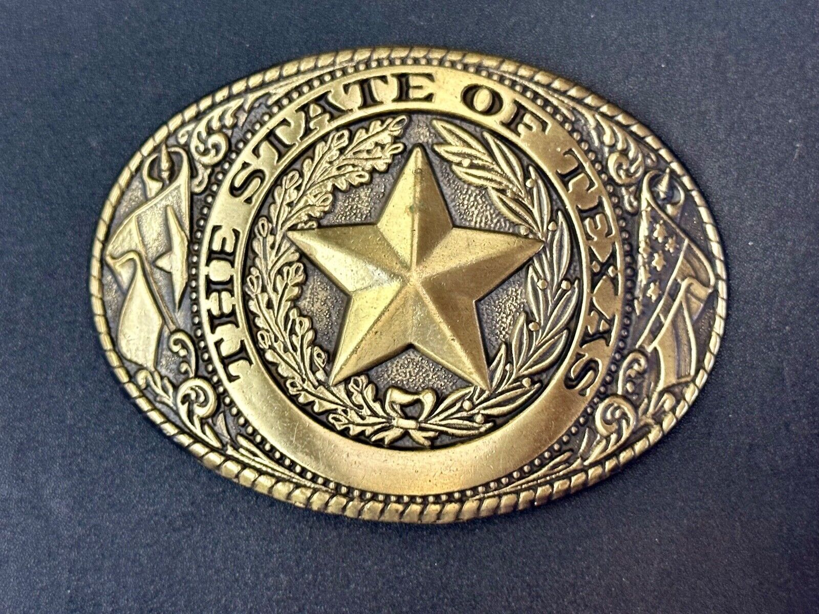 The Great State of Texas Star & Flag & Pride! USA made western belt buckle