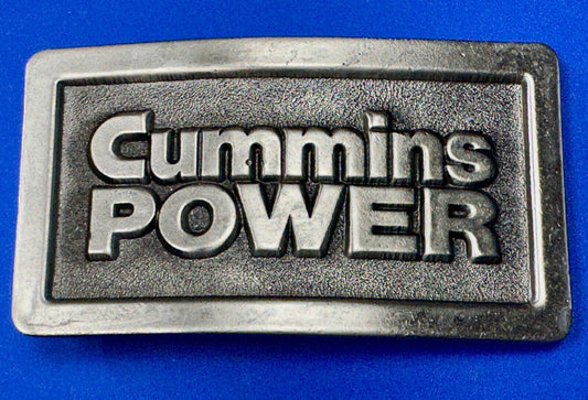 Vintage Cummins Power Promo Belt Buckle Diesel Truck Torque Vintage 1970s Lewis
