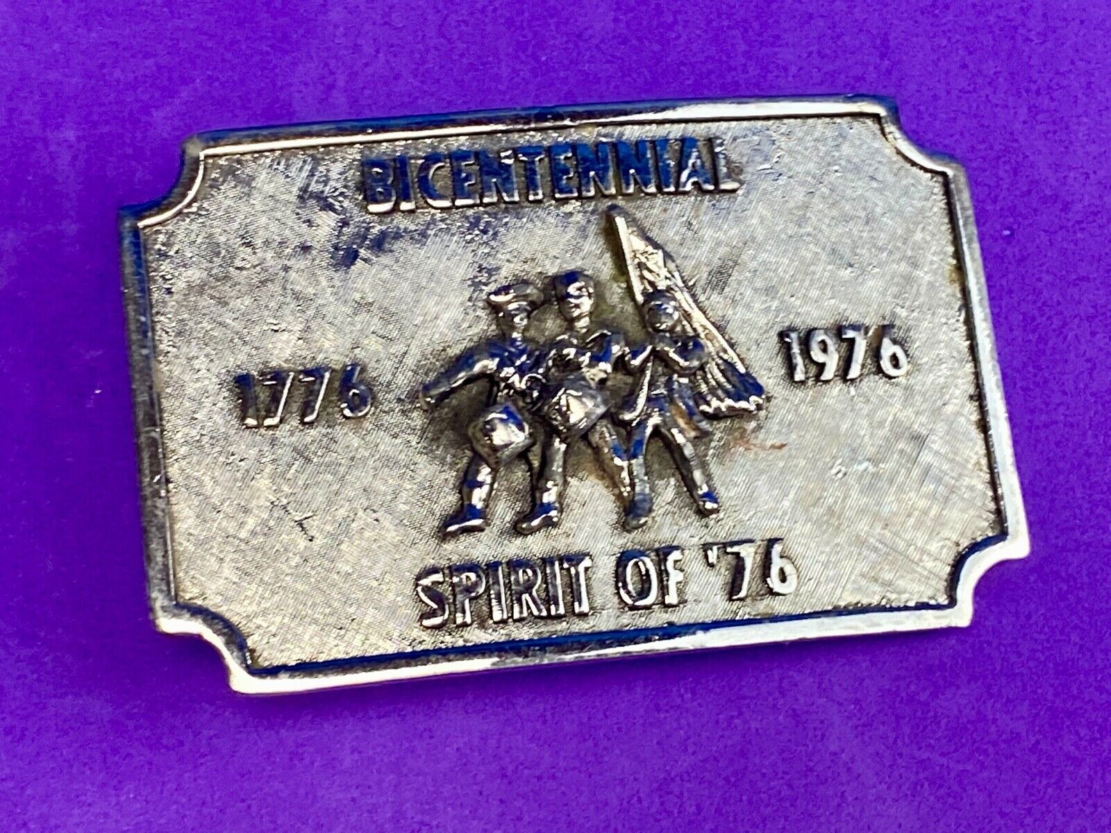 Bicentennial celebration Spirit of 76!   USA patriotic America!  belt buckle