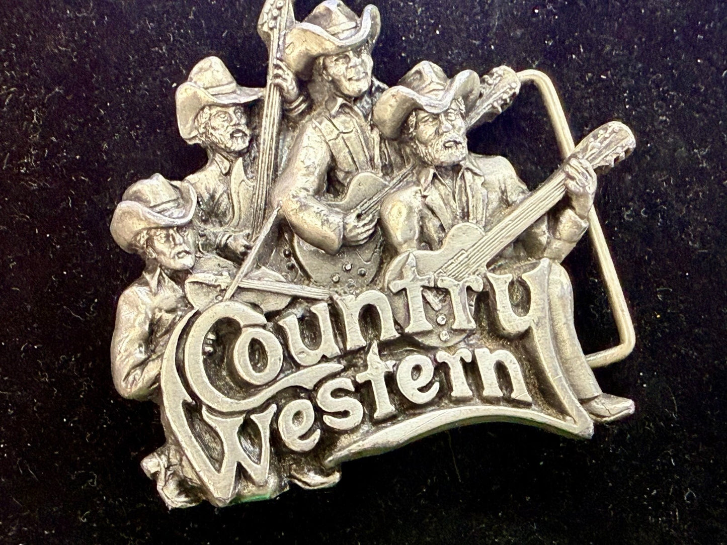 American Country Western Music Musician Vintage 1980 Bergamot Belt Buckle