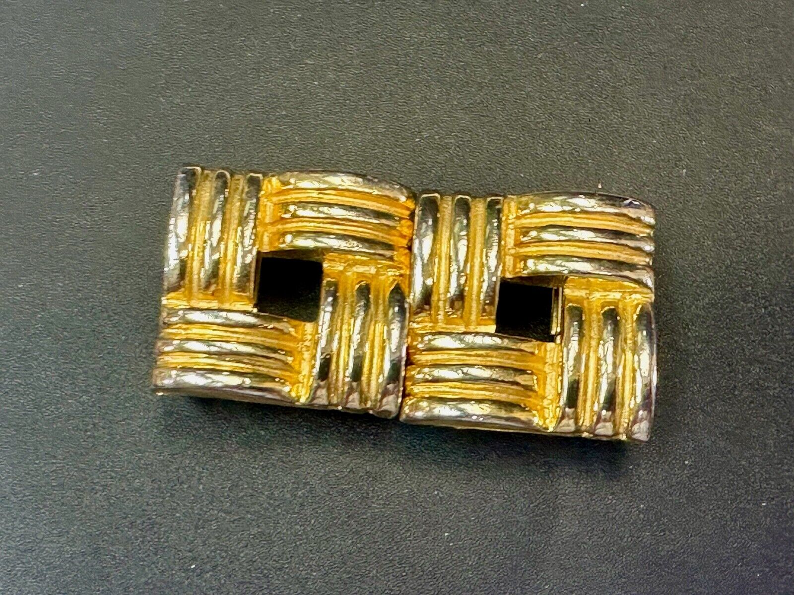 Two piece interconnecting vintage belt buckle by Dotty Smith