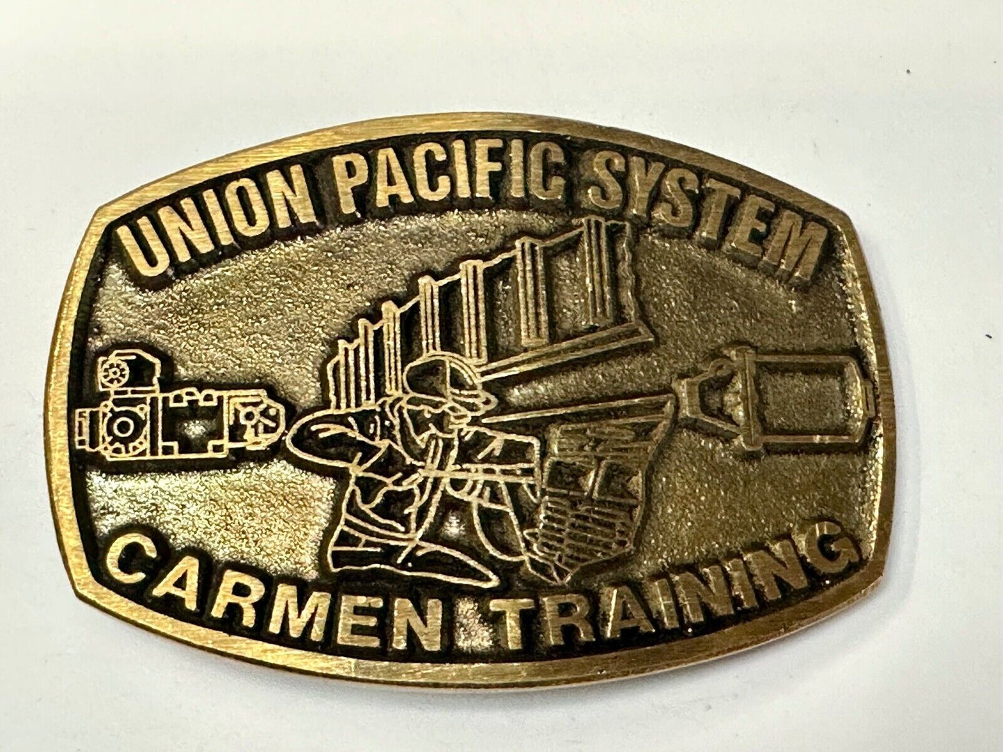Union Pacific Railroad Train Carmen Training Solid Brass dynabuckle Belt Buckle