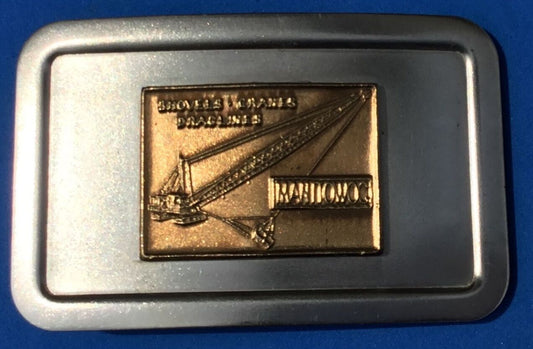 VERY RARE BELT BUCKLE. - Shovels, Craines, dradlines MANDOWOG?    FISHER USA