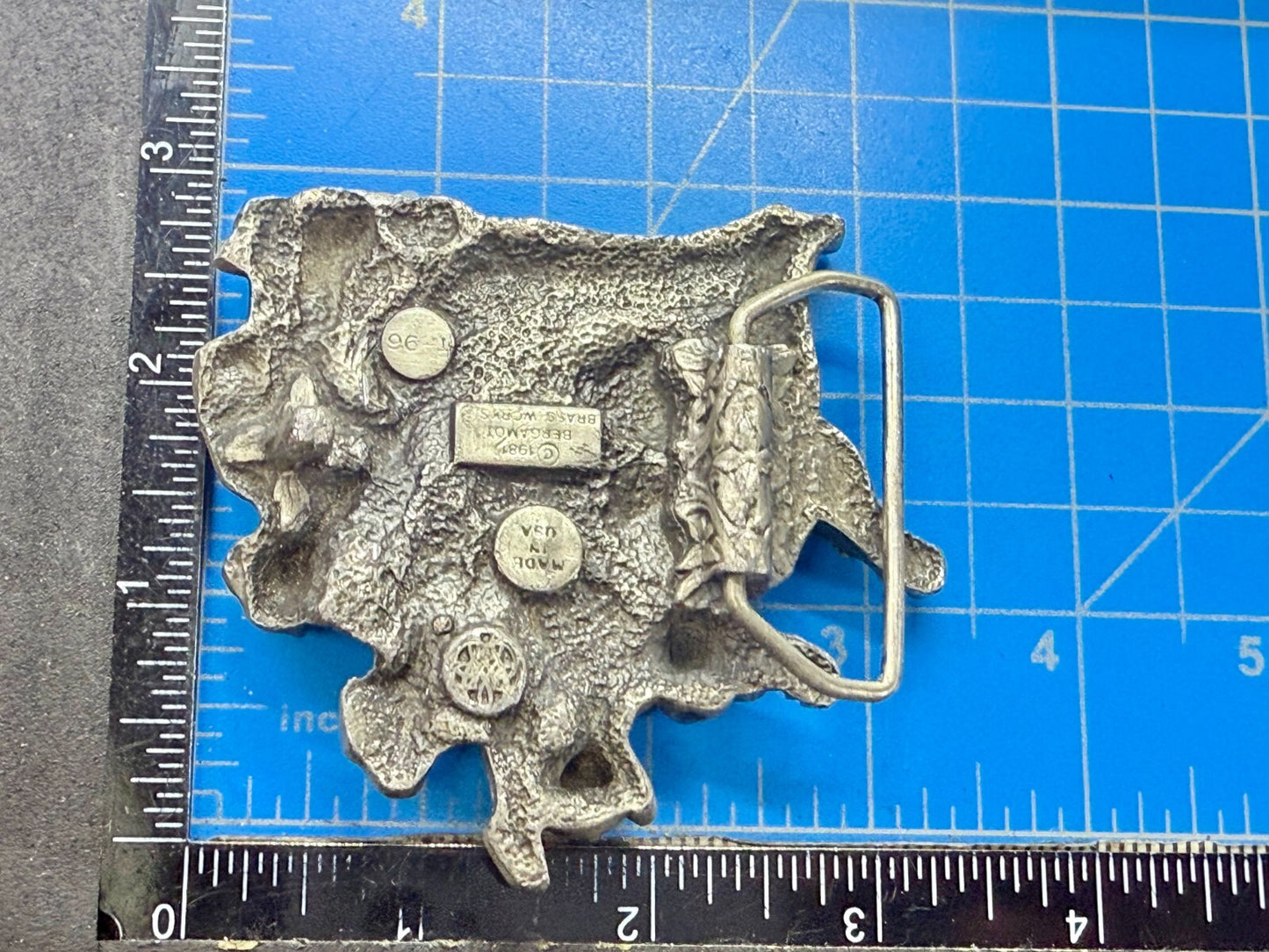 American Country Western Music Musician Vintage 1980 Bergamot Belt Buckle