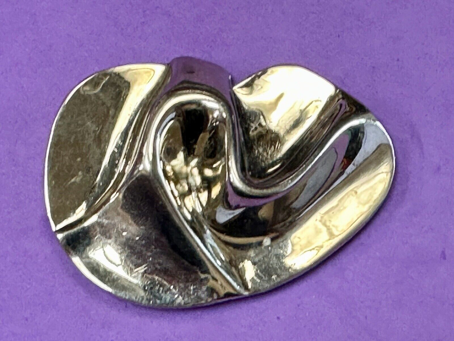 Abstract Silver tone Knot Belt Slide Buckle slide by Charmant Beverly Hills