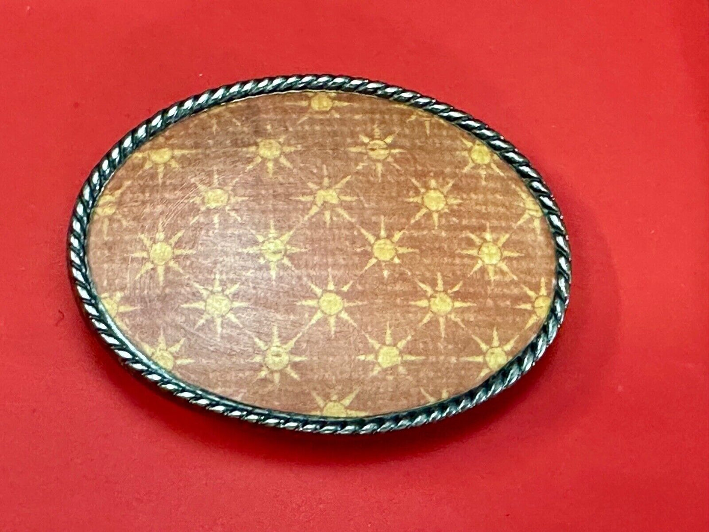 Twinkle Star - what I call wallpaper pattern vintage belt buckle by Ivan