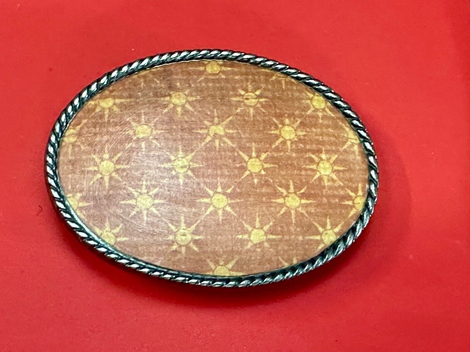 Twinkle Star - what I call wallpaper pattern vintage belt buckle by Ivan