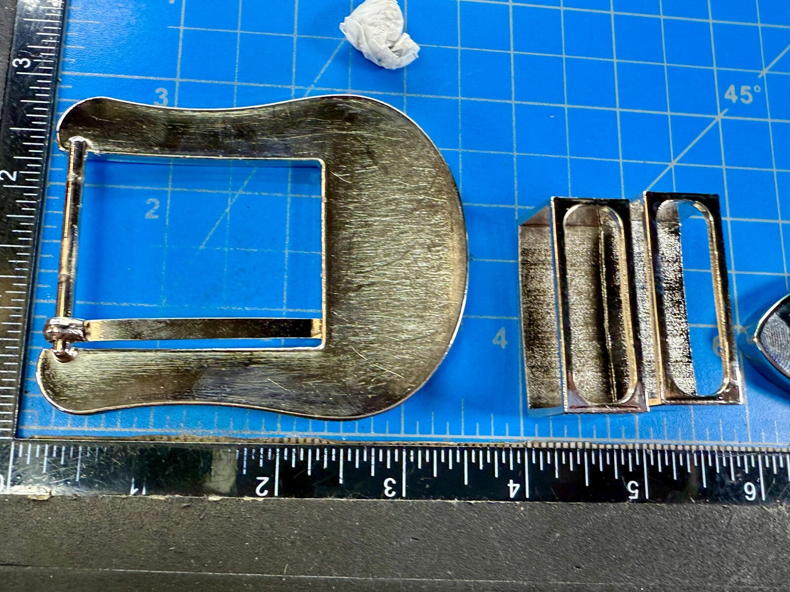 4 pc Ranger Set - Two Loops and Tip W/ Screws Large Reflective New Belt Buckle