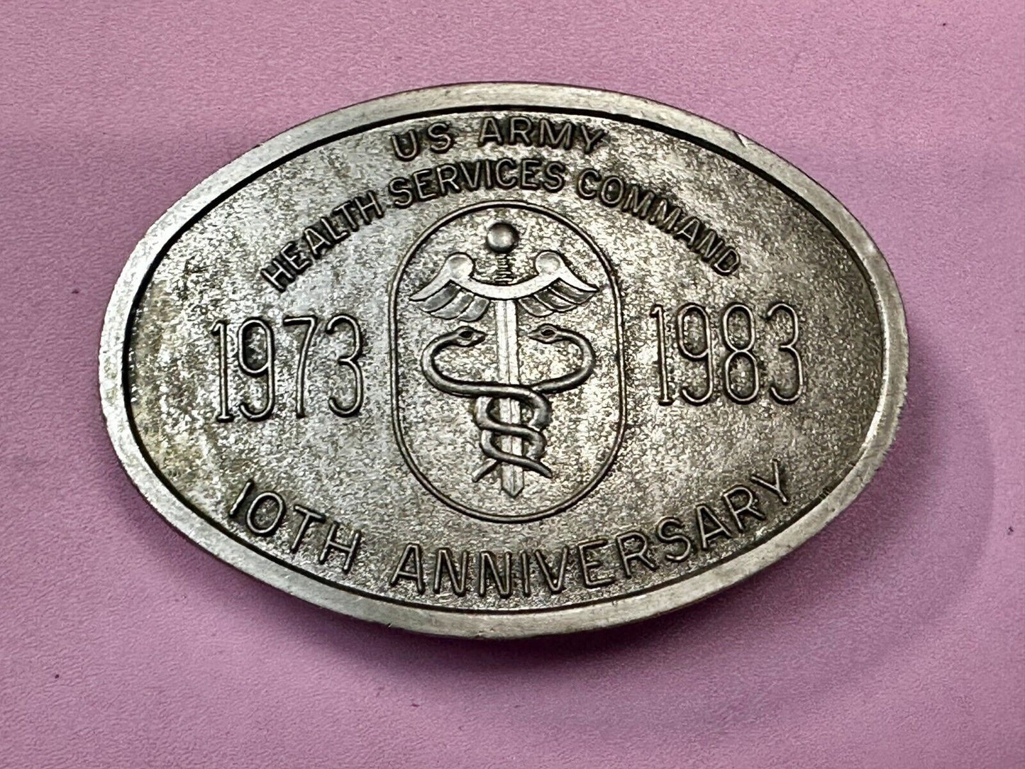 US Army Health Service Command 10th Anniversary Limited Edition Belt Buckle