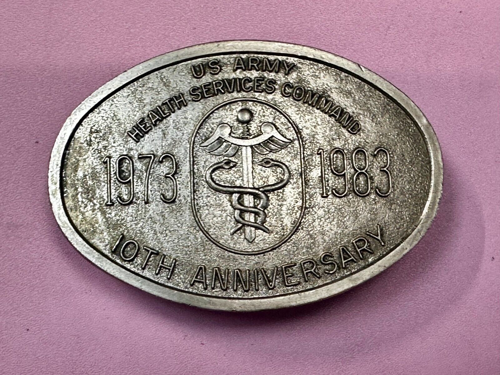 US Army Health Service Command 10th Anniversary Limited Edition Belt Buckle