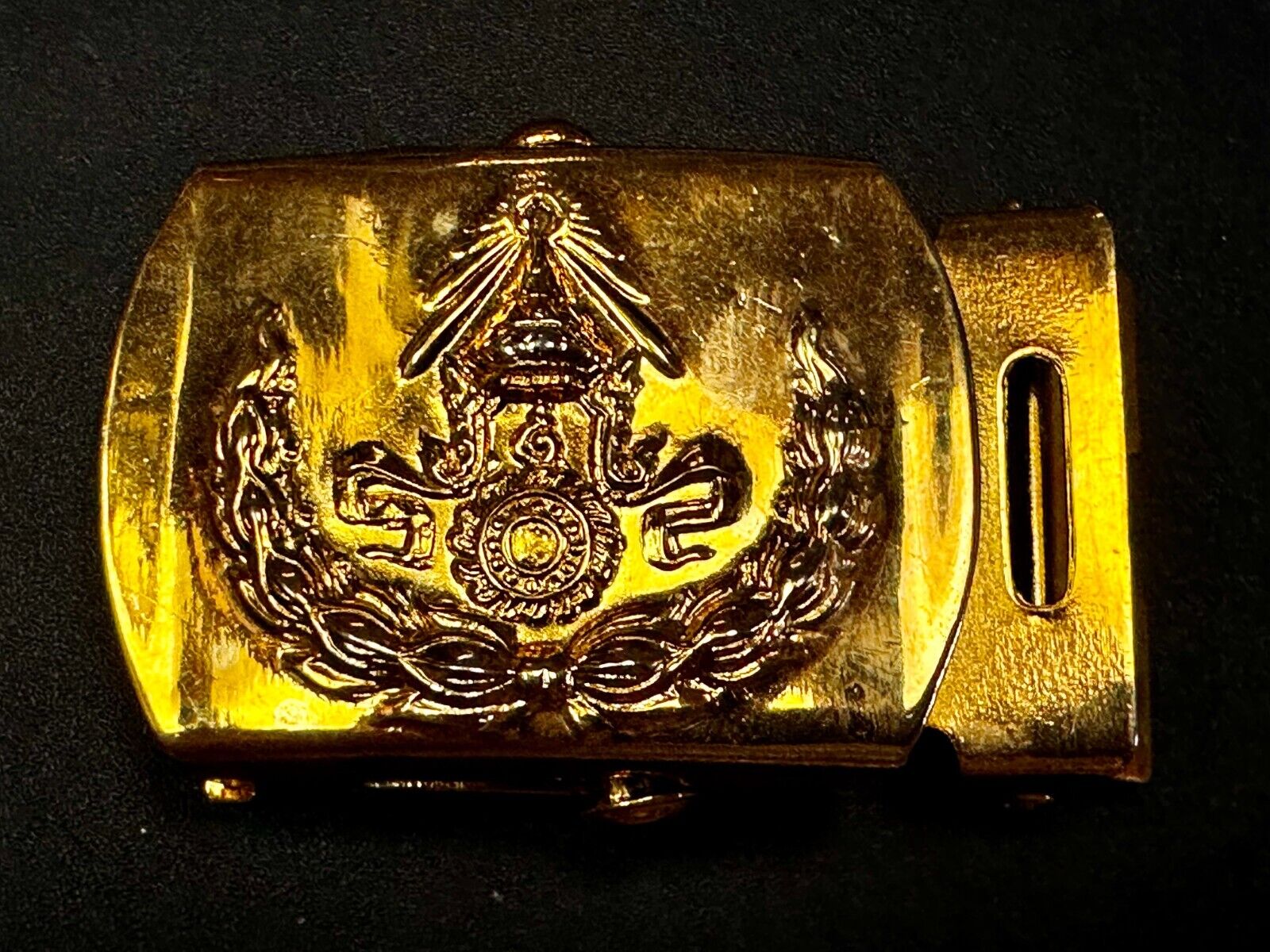 Veteran Officer Naval Soldier Retired Military? Ratchet Style Dress Belt Buckle