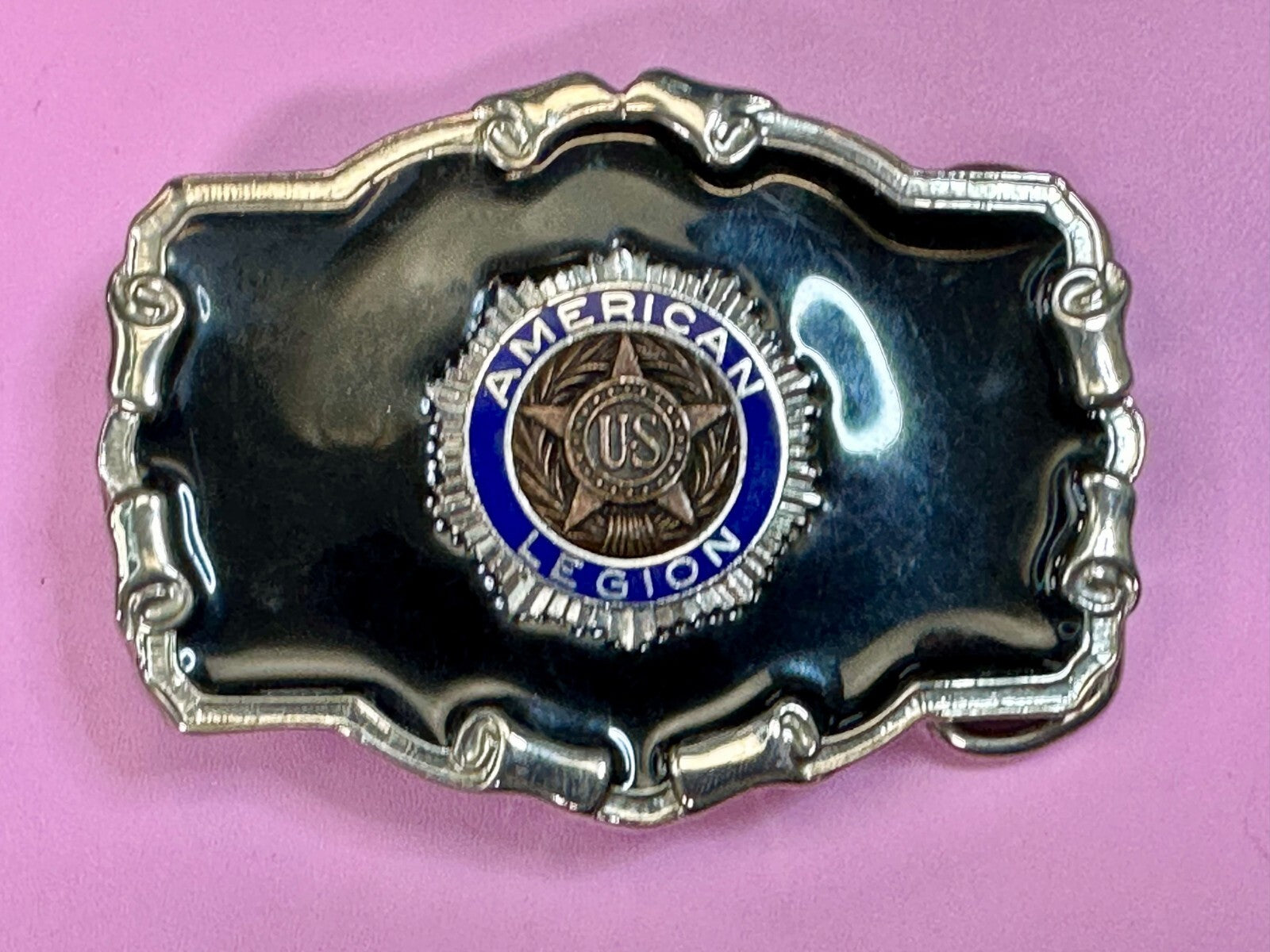 American Legion U.S. War Veterans Organization Commemorative Belt Buckle - W USA