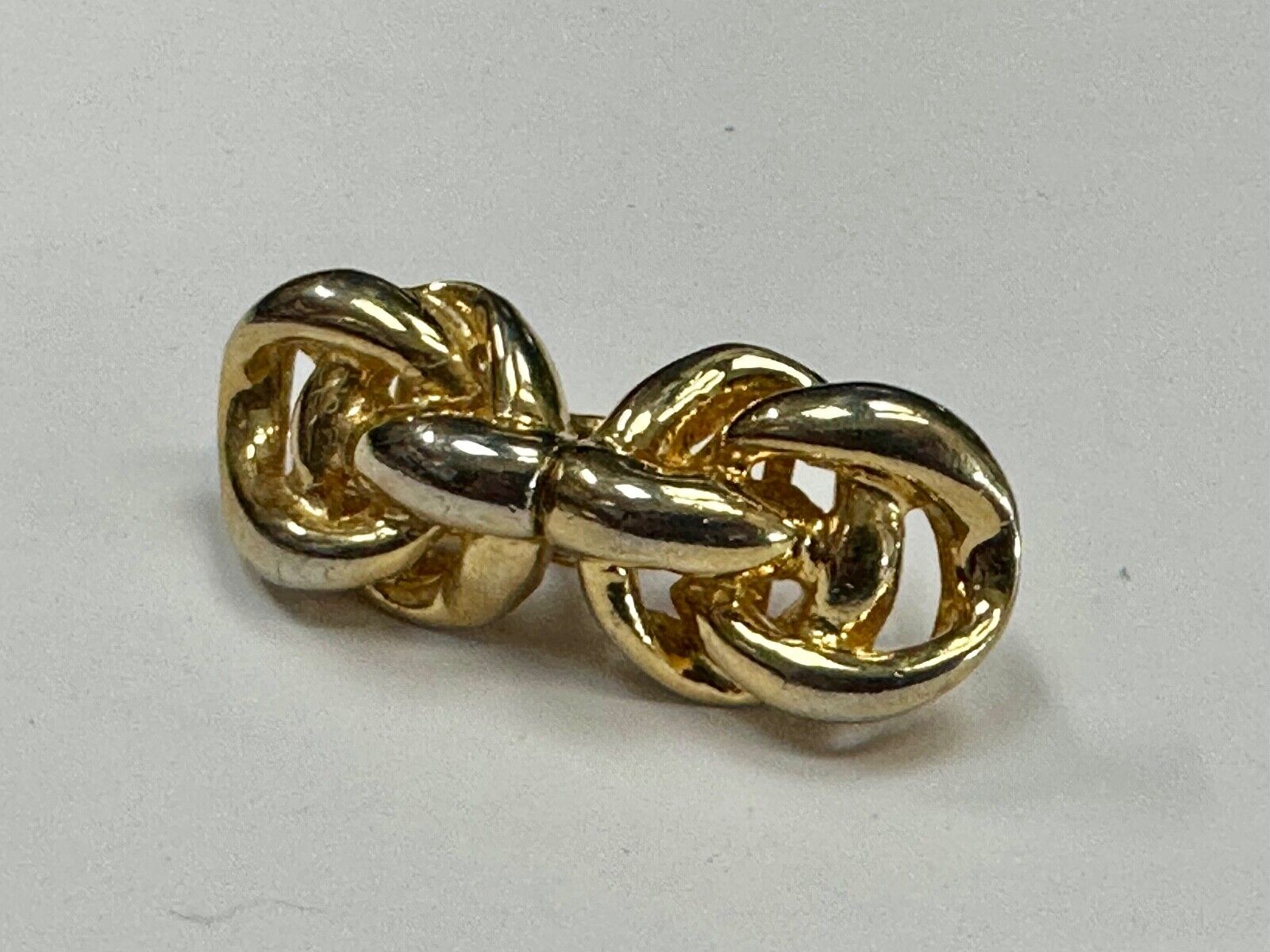 Twisted Knot's ! Two-piece interlocking gold tone Gay Boyer Vintage belt buckle