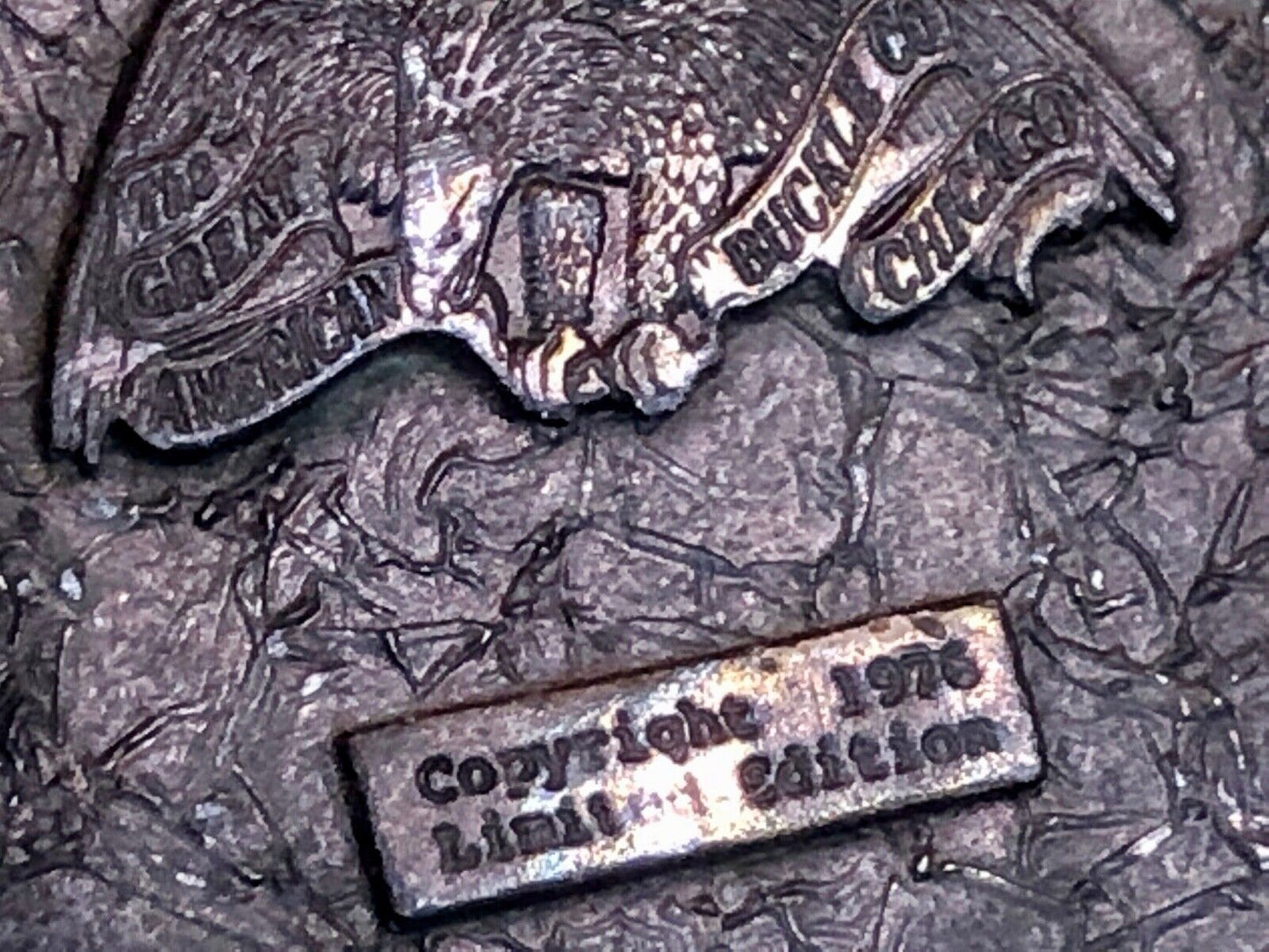 Vintage 1970s Brass Belt Buckle DEER grazing in nature Limited #520 