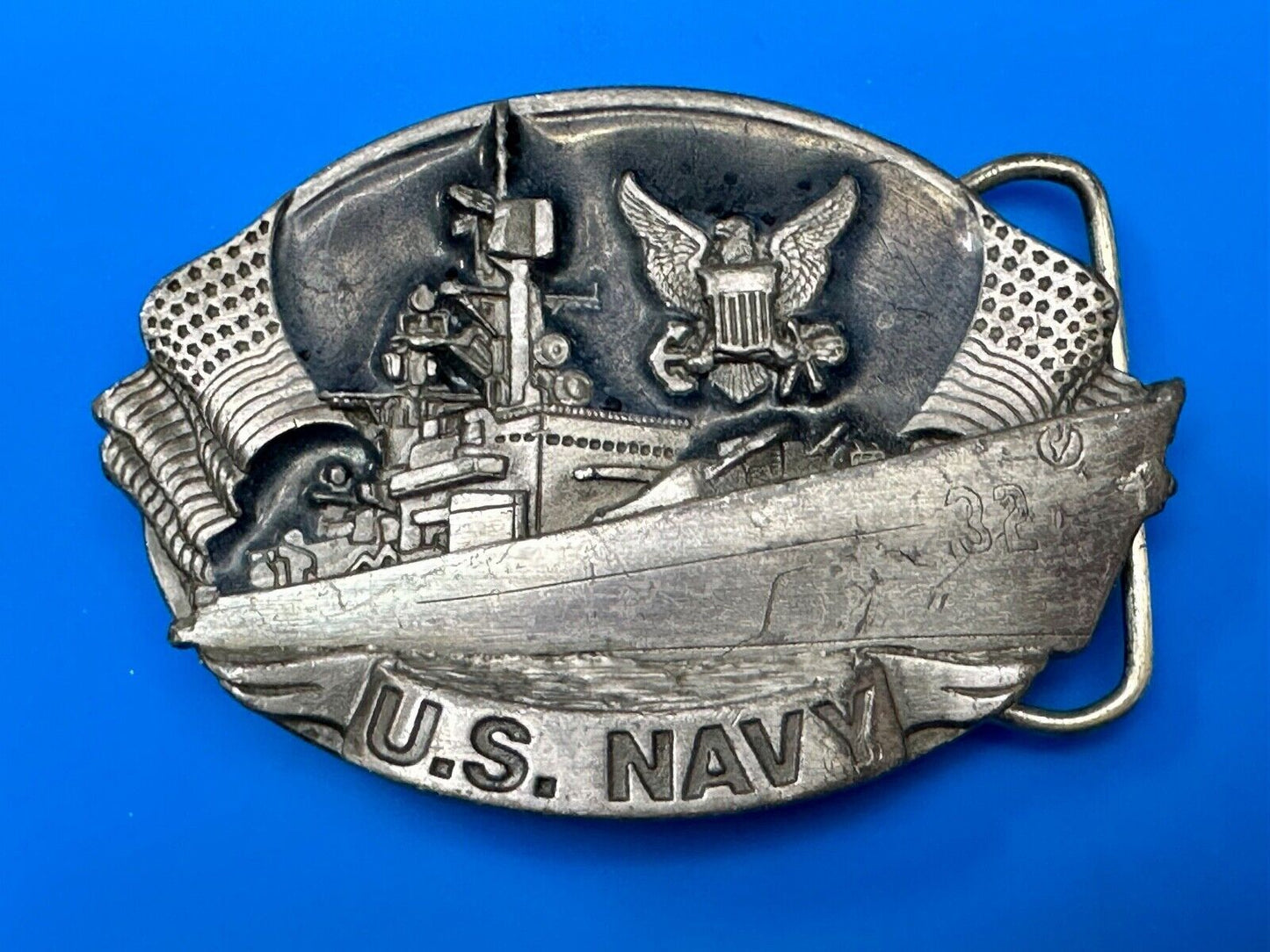United States NAVY , Not a job, An Adventure! 1981 Bergamot Belt Buckle