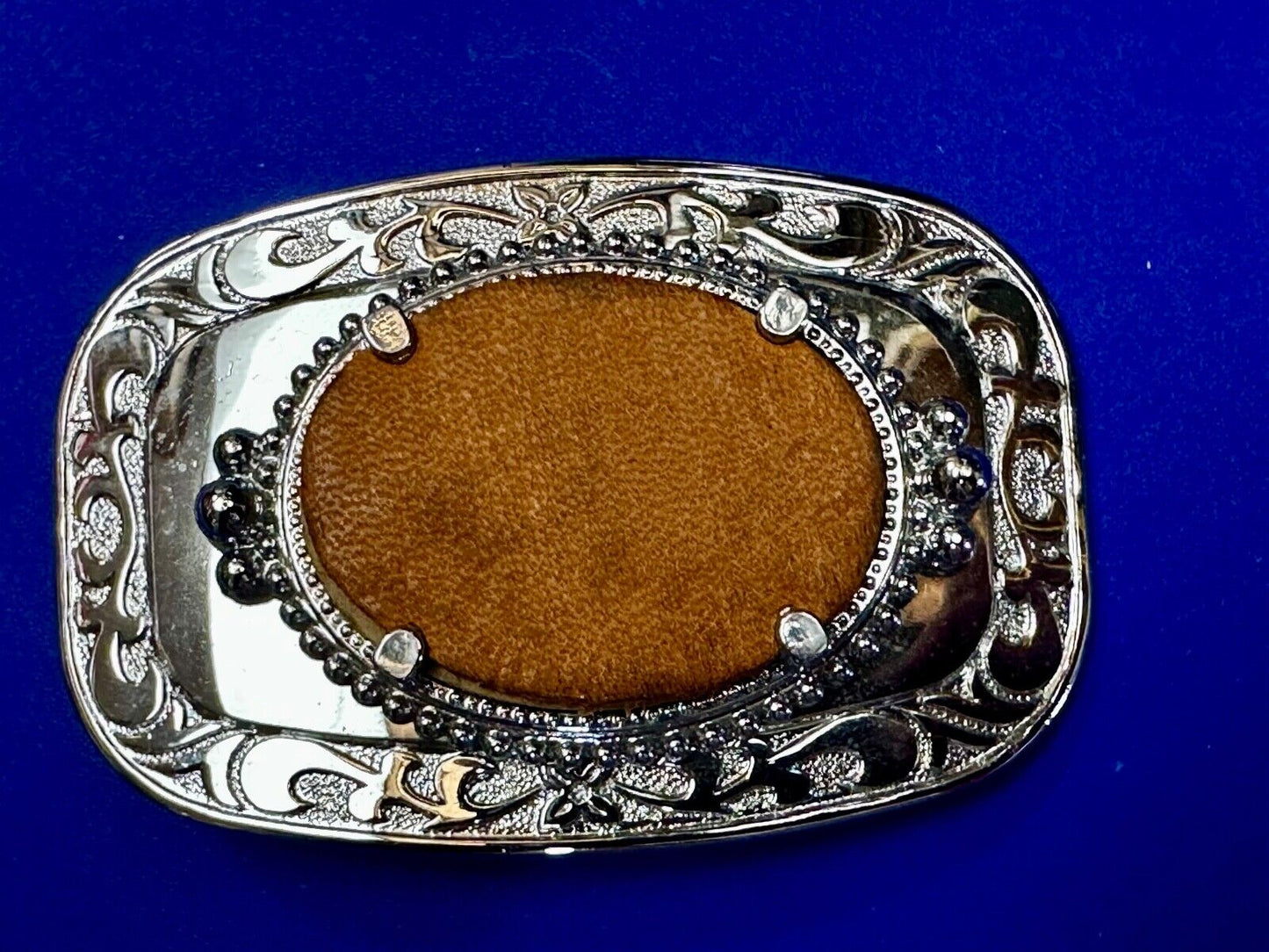30 x 40 mm Silver Tone Horizontal Belt Buckle for your Cabochon Gem Stone