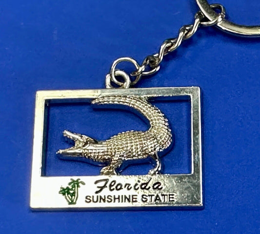 Alligator, Florida,  The Sunshine State souvenir Keychain - Key Ring Chain