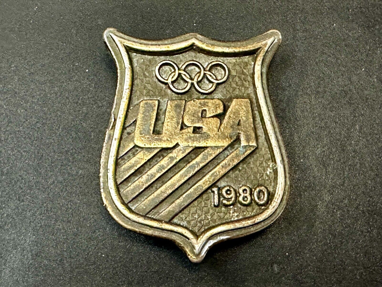 1980 USA Olympic Committee Bergamot Brass Works Vintage Belt Buckle Paul Rollins