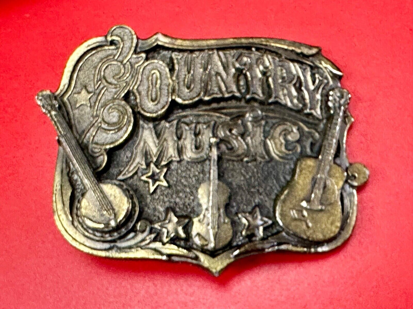 1982 COUNTRY MUSIC MUSICIAN BELT BUCKLE - THE GREAT AMERICAN BUCKLES