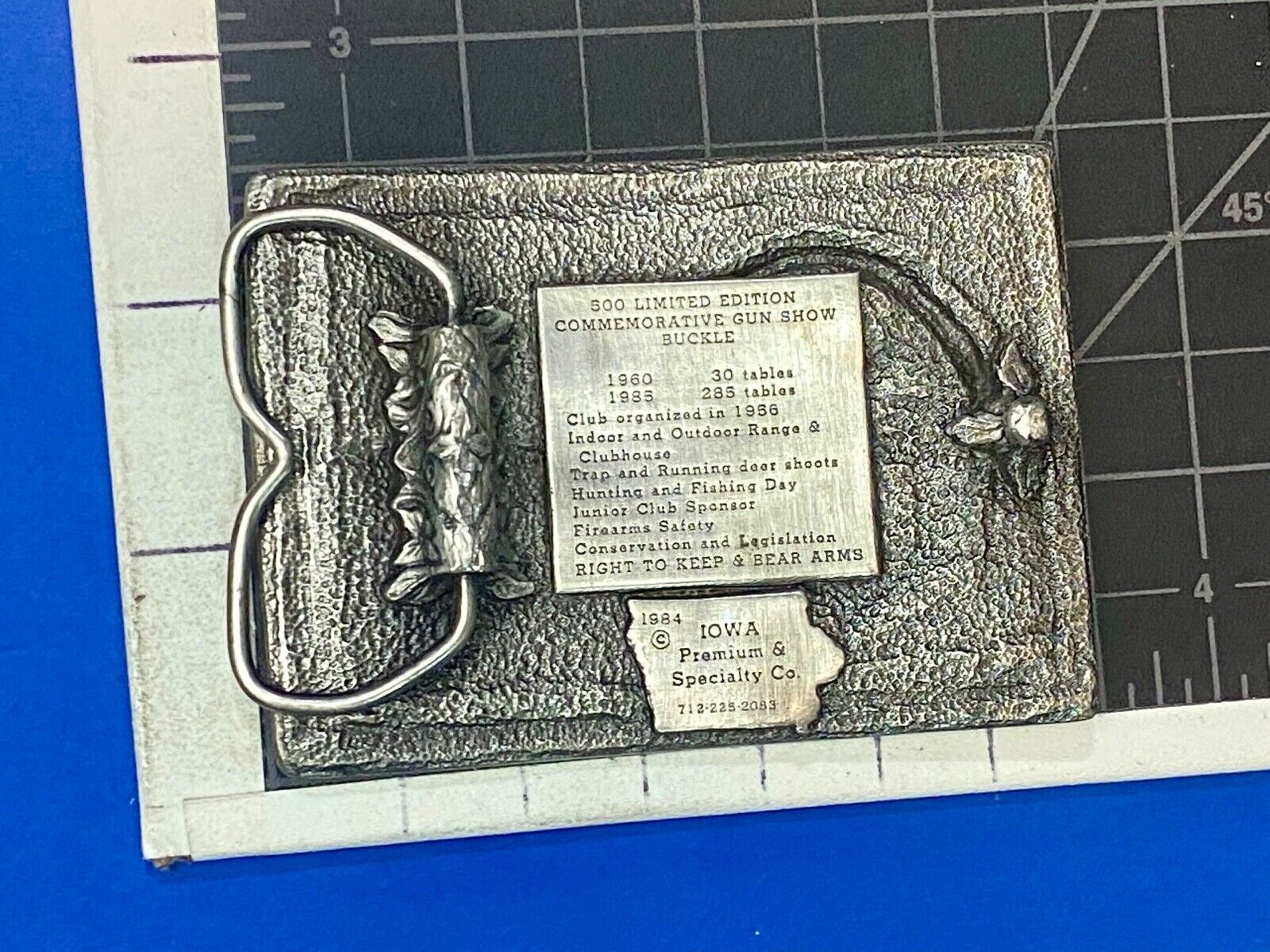 25 years, wells Montana gun show  hunters rifle and pistol club NRA belt buckle 