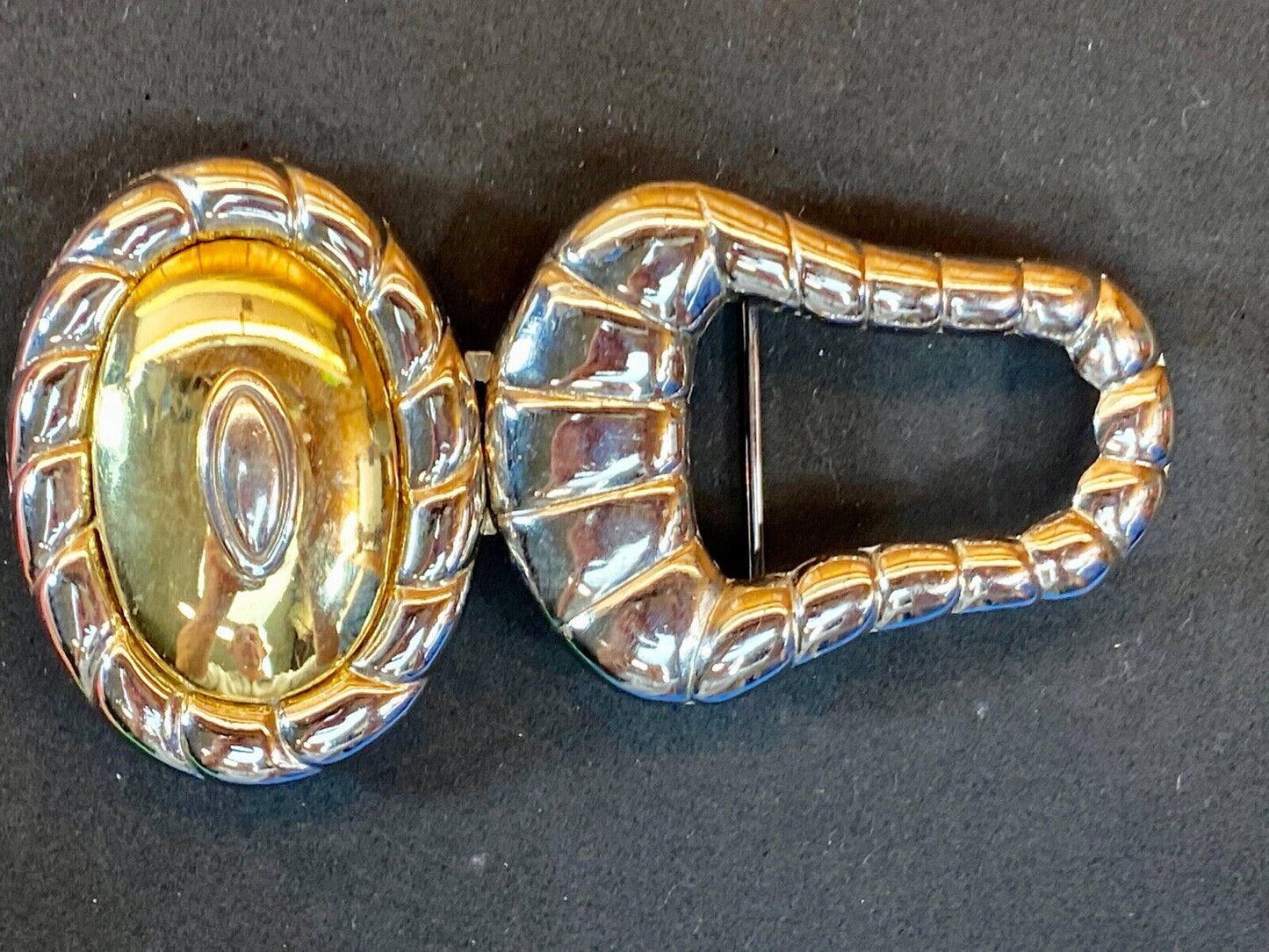 Two Piece - Gold Tone Belt Buckle By Damebelt