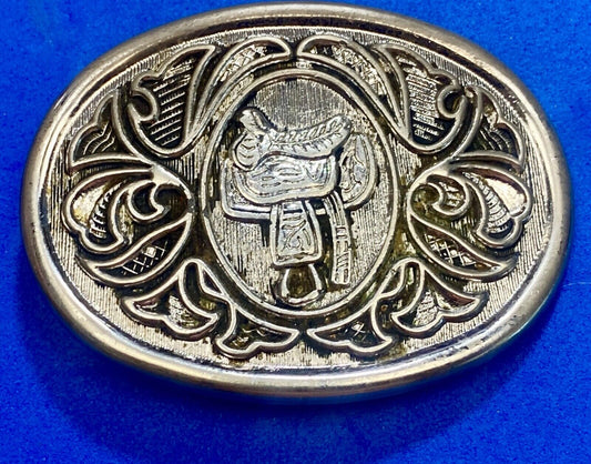 Avon Western Cowboys horse Saddle Vintage Belt Buckle - up to 1 1/2" belt