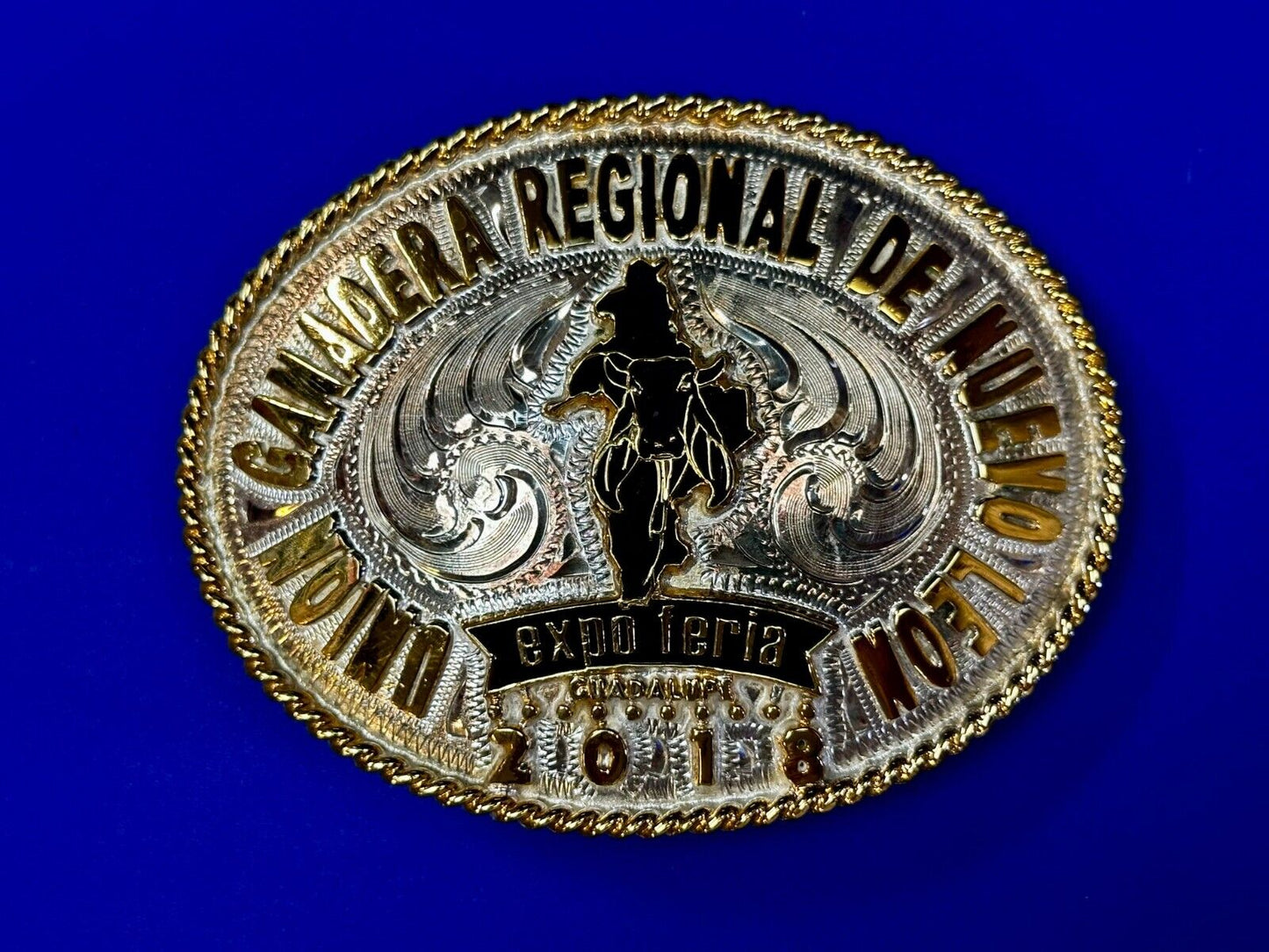 Union Ganadera Regional De Nuevo Leon Expo Series 2018 Trophy Award Belt Buckle